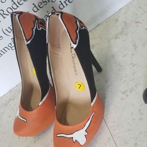 Texas Longhorns one of a kind platform heels